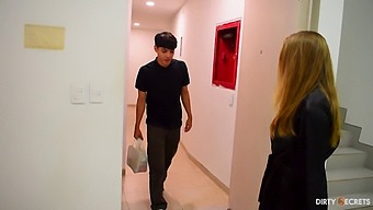 A Latina Student'S Ass Is Penetrated By A Male Student After A Relaxing Massage.